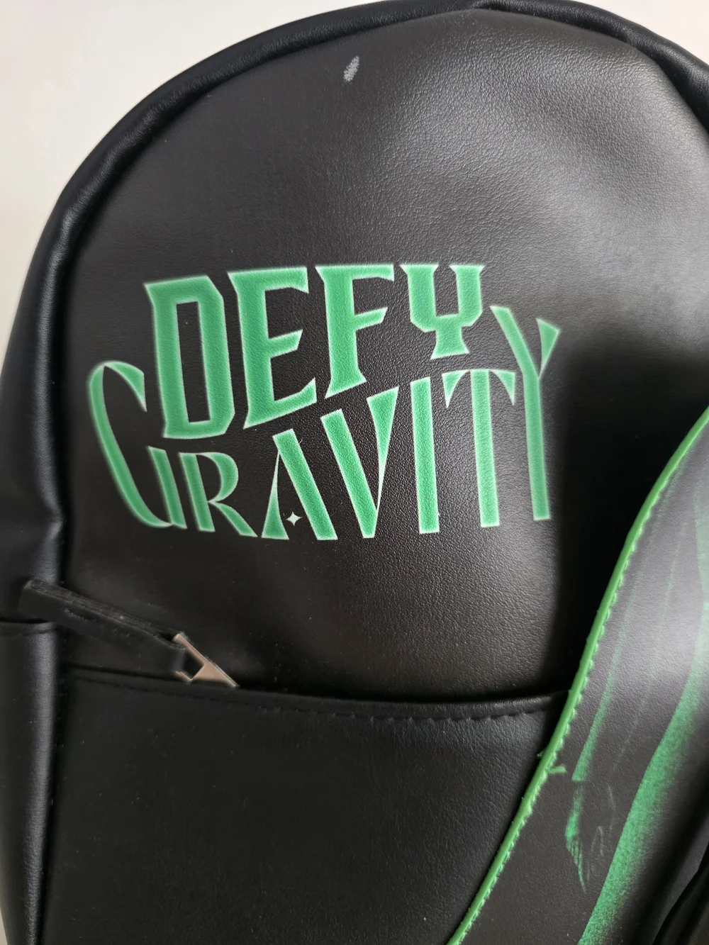 Wicked Defy Black & Green 'Defy Gravity' Men's Backpack with 'Wicked' Coin Pouch